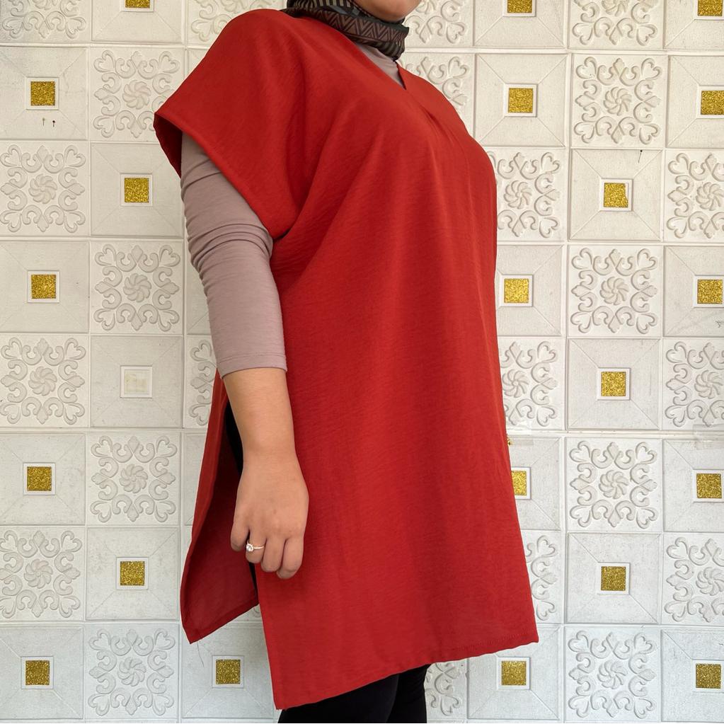 NAGITA MIDI SQUARE TOP ATASAN KEKINIAN BLOUSE WANITA CRINKLE AIRFLOW