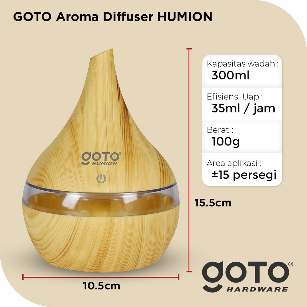 Goto Humion Humidifier Diffuser Aroma Terapi Essential Oil Pelembab-1