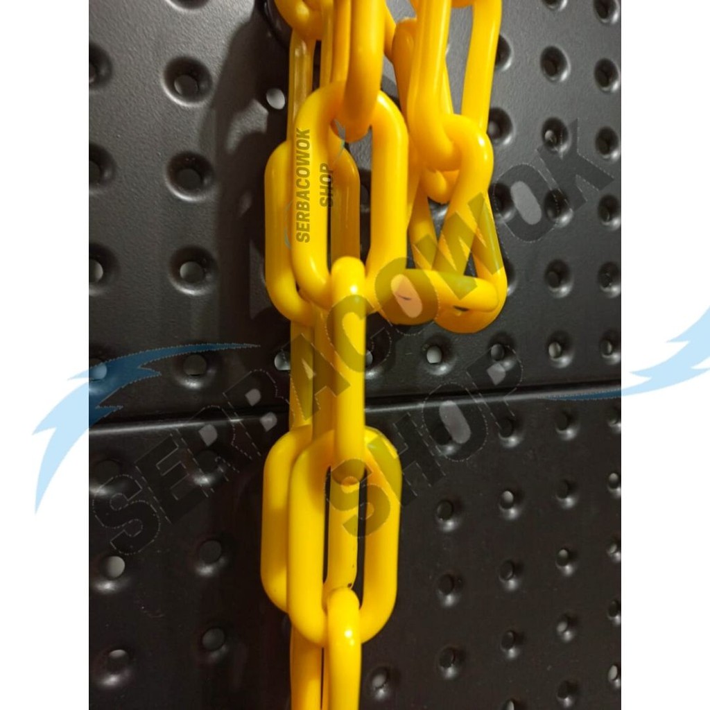 Tora Rantai Plastik 6 mm Kuning Harga Meteran PVC Chain Yellow Termurah Berkualitas