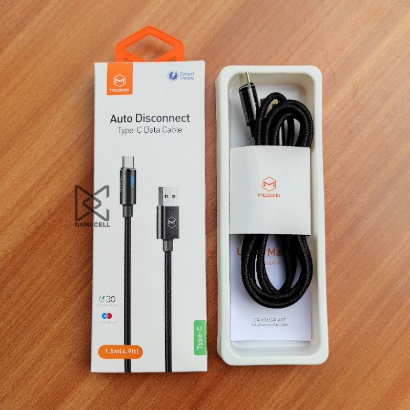 MCDODO Kabel Data USB Type-C Auto Disconnect QC 3.0 Original ( 1.5 Meter )