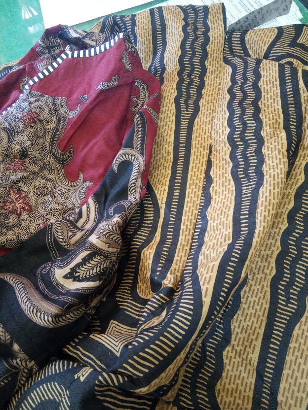 Tey-17 Batik Wanita Asj Sa Hrb026 Kenongo Kemeja Tosca Pendek