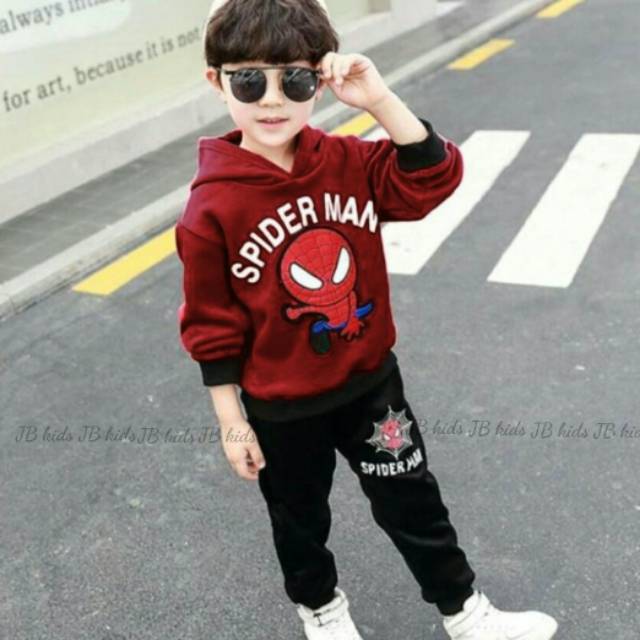SPIDER BOY SETELAN ANAK LAKI LAKI