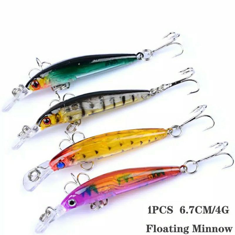 (M13) Umpan Pancing Crankbait 6.7cm/4g Dengan Kail Ganda