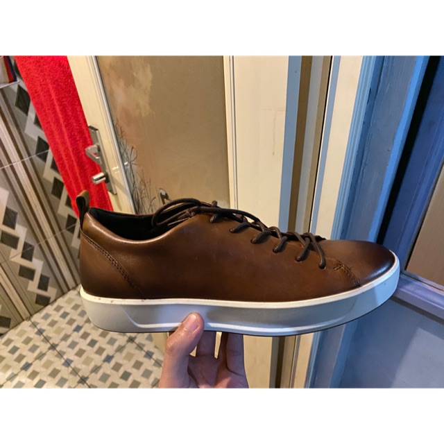 Ecco Sneakers Men’s Soft 7 CVO Ori original size 42 kulit leather pria cowok coklat brown rare