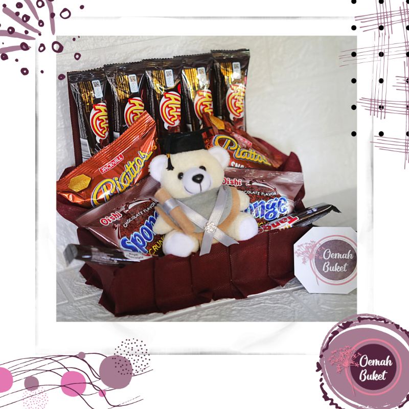 

Buket Wisuda | Snack Box | Buket Boneka Wisuda | Buket Snack | Oemah Buket Sidoarjo