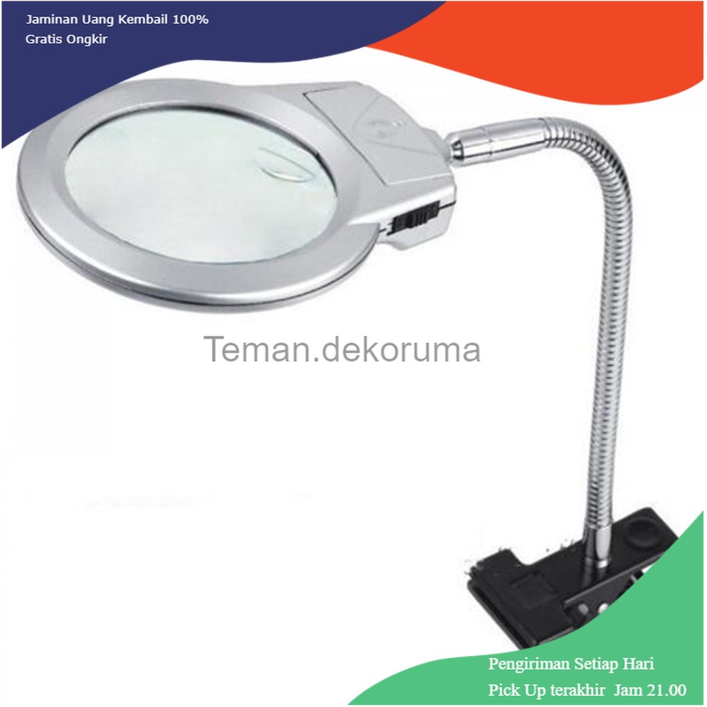 TD-DHA GoodLand Lampu Meja Portable dengan Kaca Pembesar - MG15122-2B