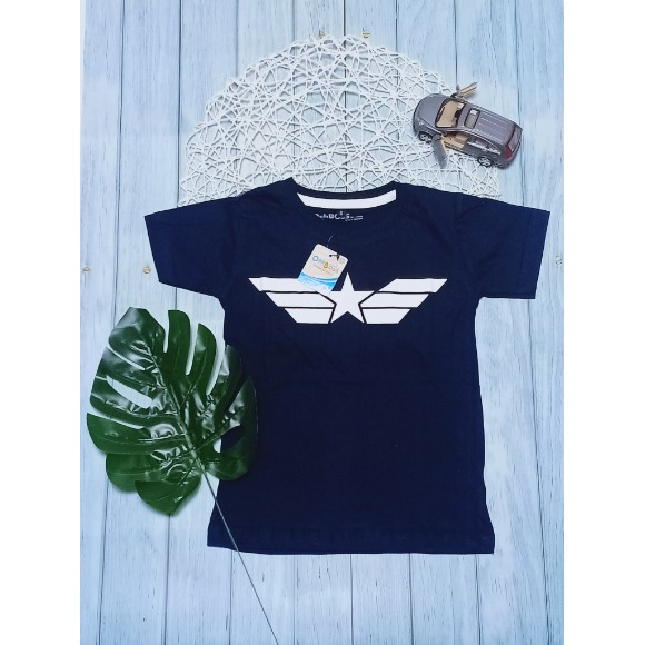 COD KAOS ANAK DISTRO MOTIF AVENGER NAVY 1-7 TAHUN-1