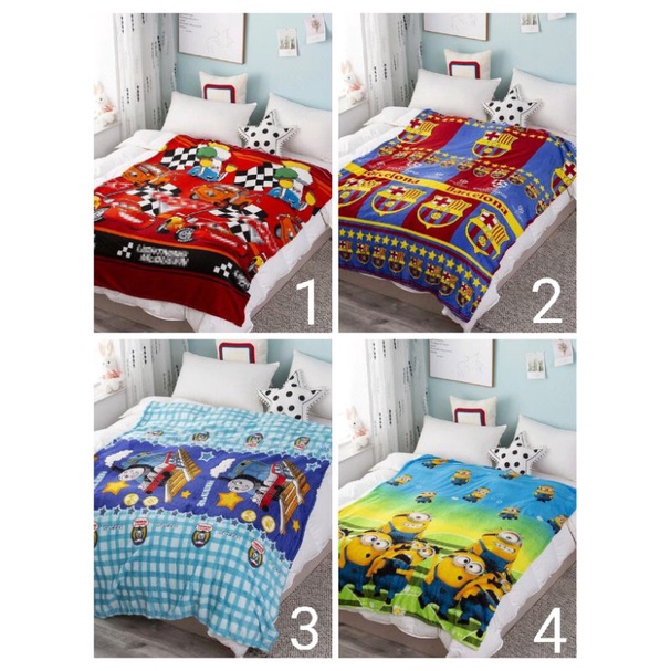 selimut bulu karakter/selimut anak/dewasa