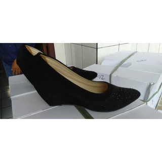 Js 23 High Heels Wanita Bahan Suede Nyaman Murah COD 