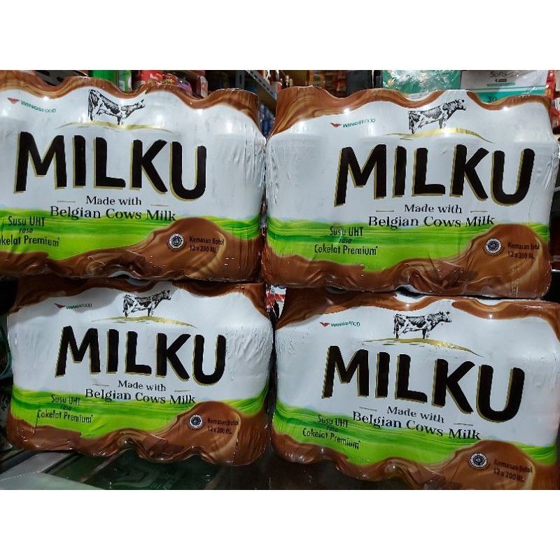 

MILKU susu UHT 200ml (12botol)