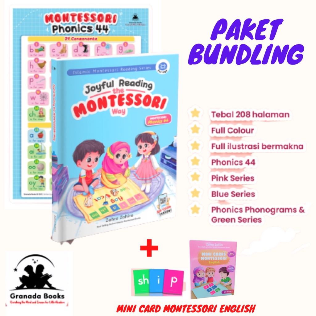 READY Buku Anak JOYFUL Reading the Montessori Way / Buku Membaca Montessori / Belajar Baca Kekinian