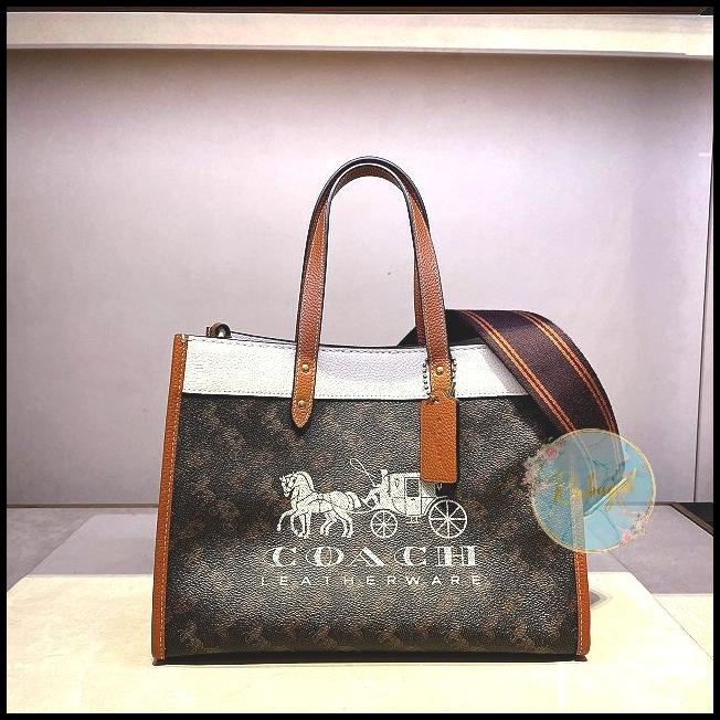Tas Coach Field Tote 30 With Horse C8458