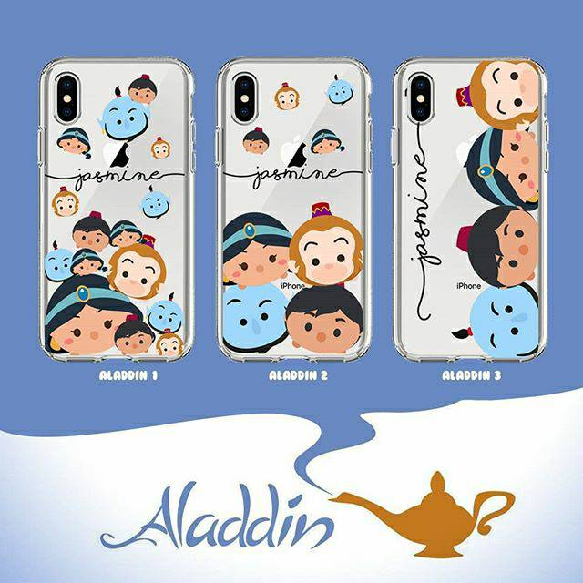 Casing Tsum Tsum Aladdin lucu princess jasmine cute Iphone Samsung Oppo Xiaomi Realme Vivo FREE nama