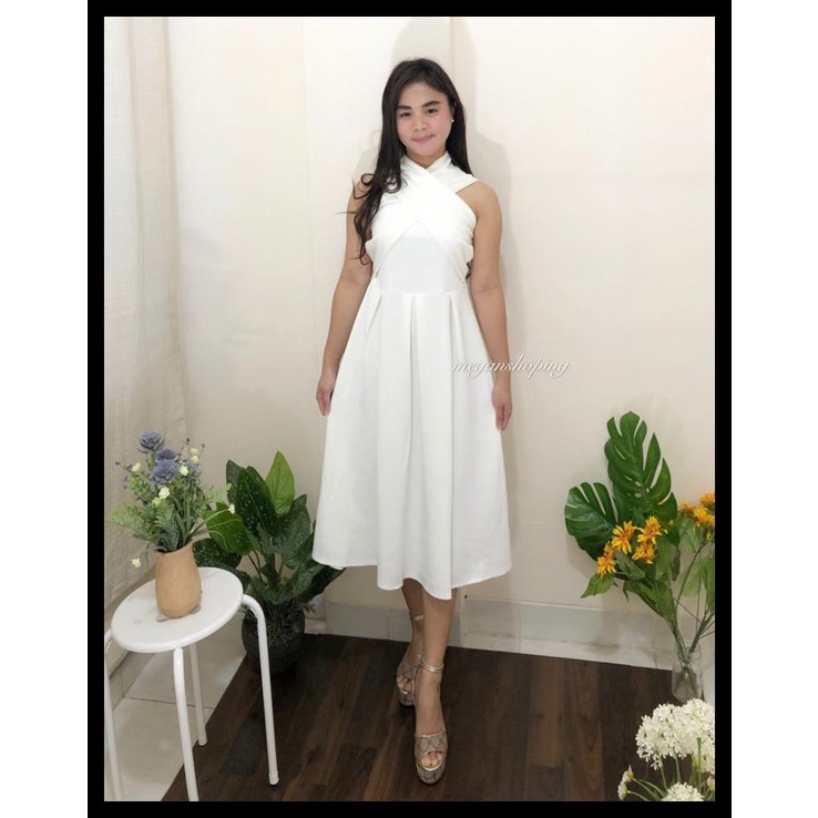 Cuci Gudang Sabrina Dress Pesta Dress Casual Dress Wanita - Meganshoping