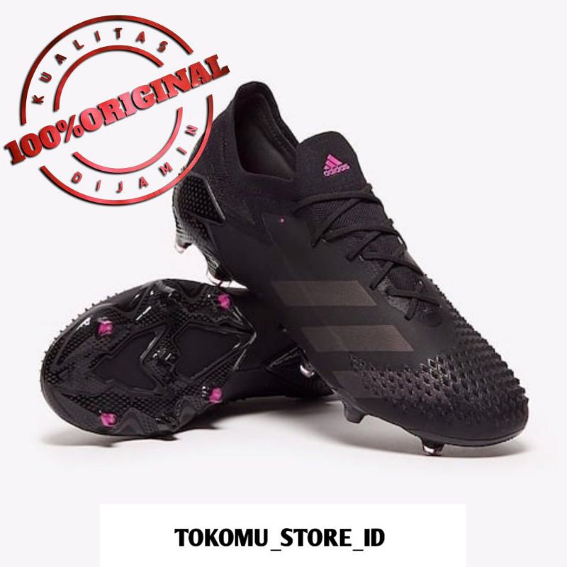 SEPATU MURAH ORIGINAL Adidas Predator Mutator 20.1 Low Core Black Shock Pink Soccer