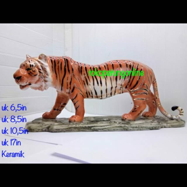 Patung Harimau Keramik Uk 6,5in