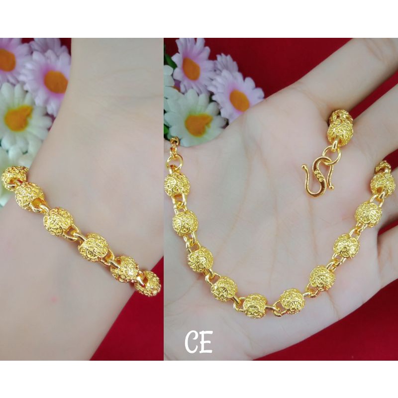 Gelang tangan wanita emas muda kadar 35%