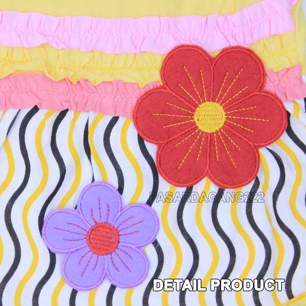 SETELAN Setelan Rok Bayi Pelangi + Topi TRS-010 TANPA LENGAN