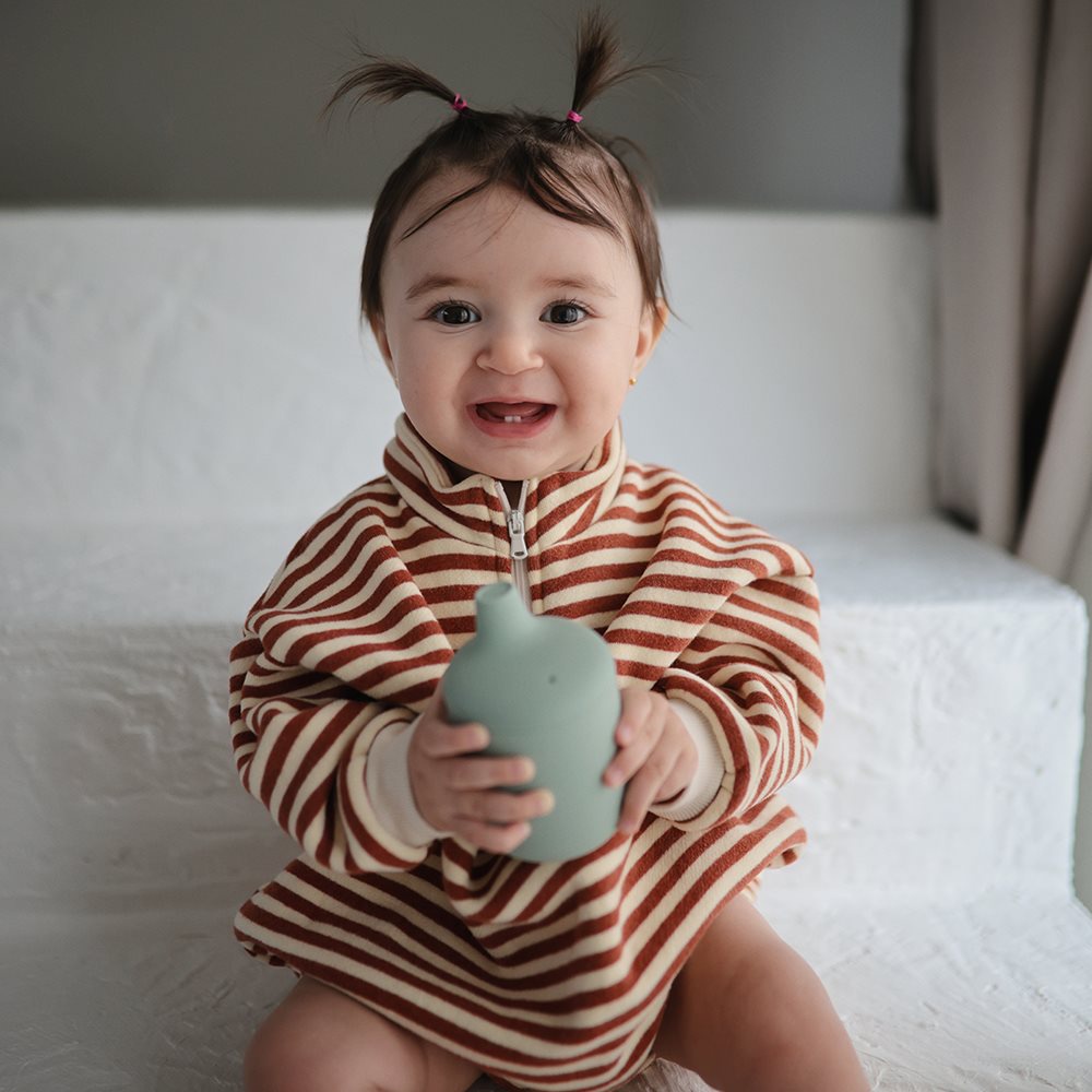 Mushie Silicone Sippy Cup | Gelas Botol Silikon Latihan Belajar Minum Anak Bayi