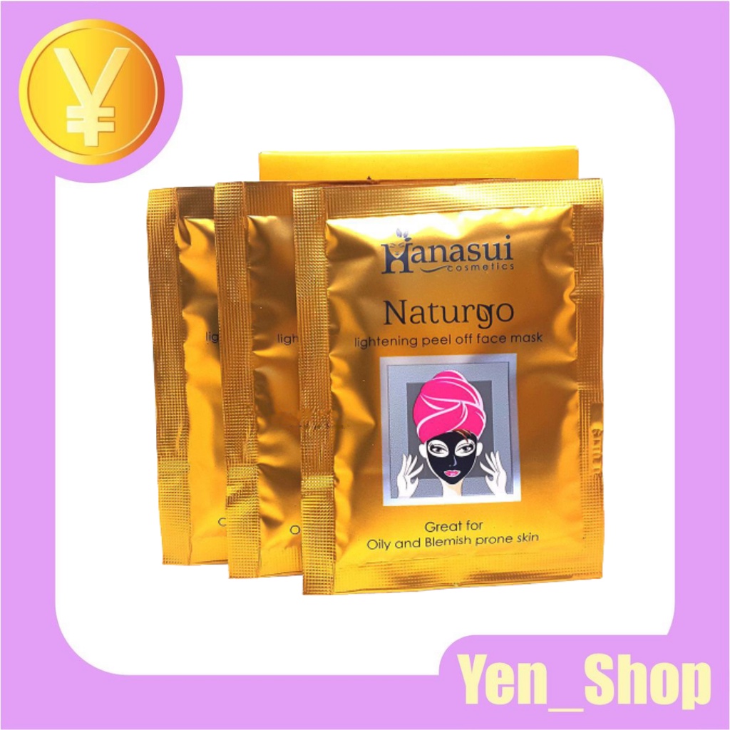 10 pcs HANASUI - Masker Lumpur HITAM Naturgo [NO BOX] Mud Mask Komedo . KPW-158