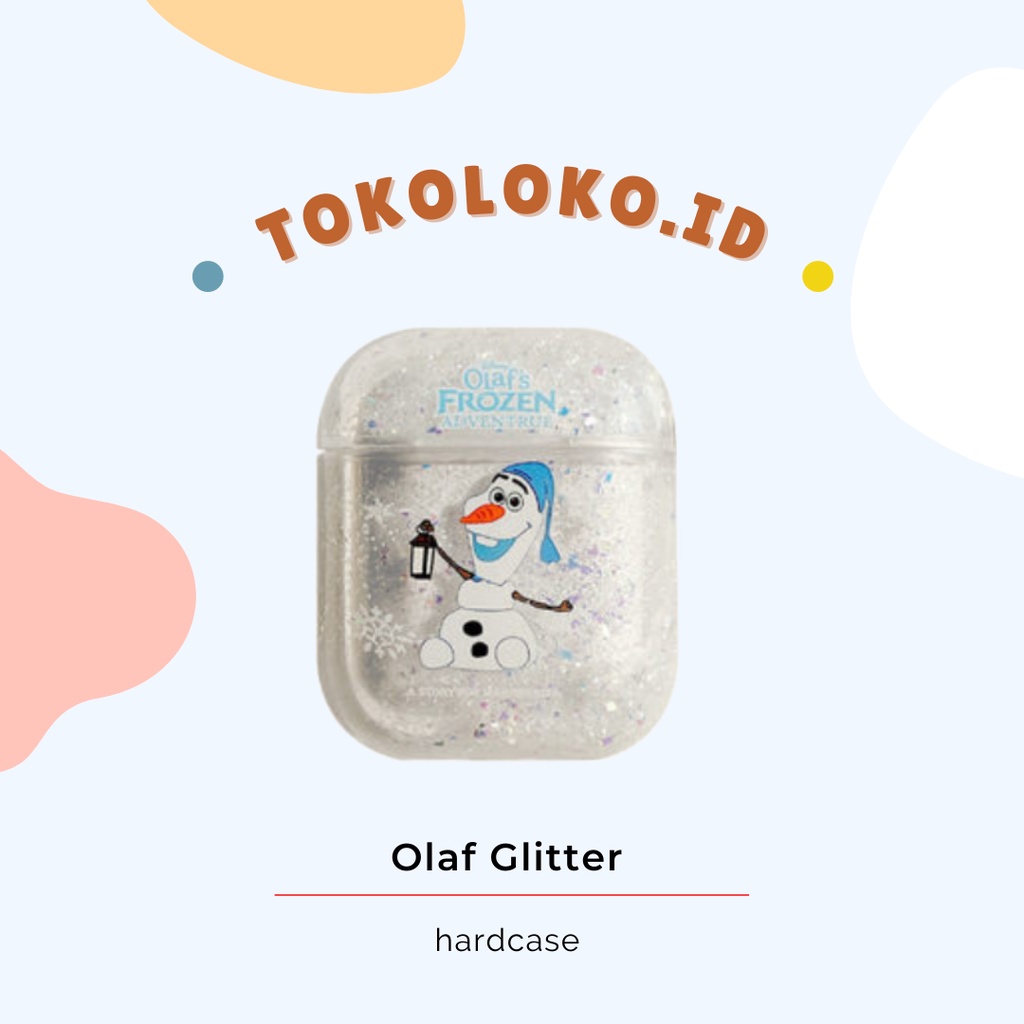 [READY STOCK] Case Airpods Gen 1/2 Glitter Olaf Frozen Disney / Airpods Case Premium / Hard case Air