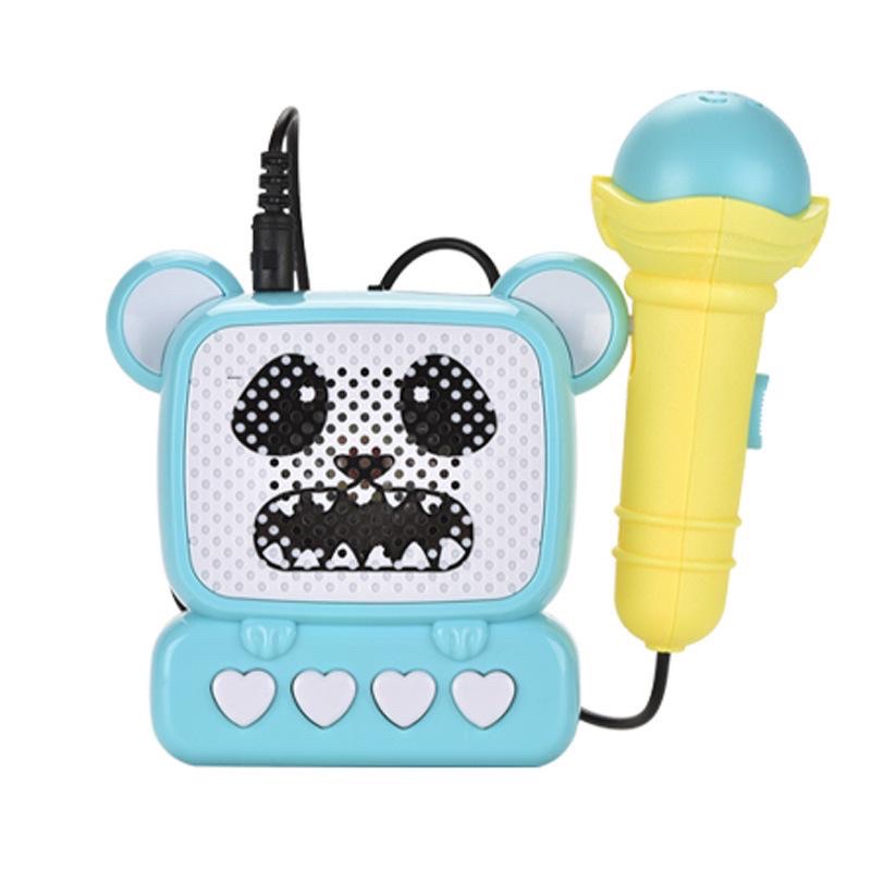 Mainan Anak Microphone Music Box Karaoke Dengan Microphone Koneksi Hp Mainan Anak