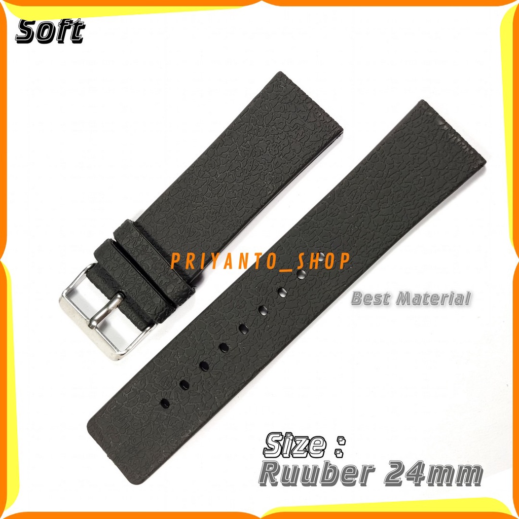 Tali Jam Tangan Rubber Karet Silicone 24mm 2,4cm Kualitas Bagus