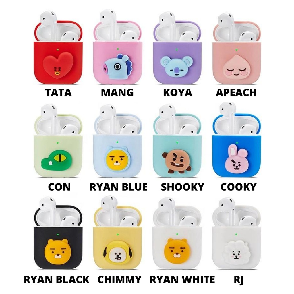 AIRPODS CASE BT21 BTS KPOP 3D INPODS 12 KAKAO KOYA RJ TATA COOKY SHOOKY