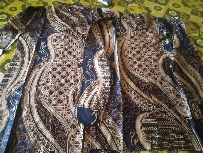 (bisa Cerai)couple Batik Tunik Modern Seragam Kerja Kantor Lengan Panjang Terlaris M,l,xl,xxl,xxxl