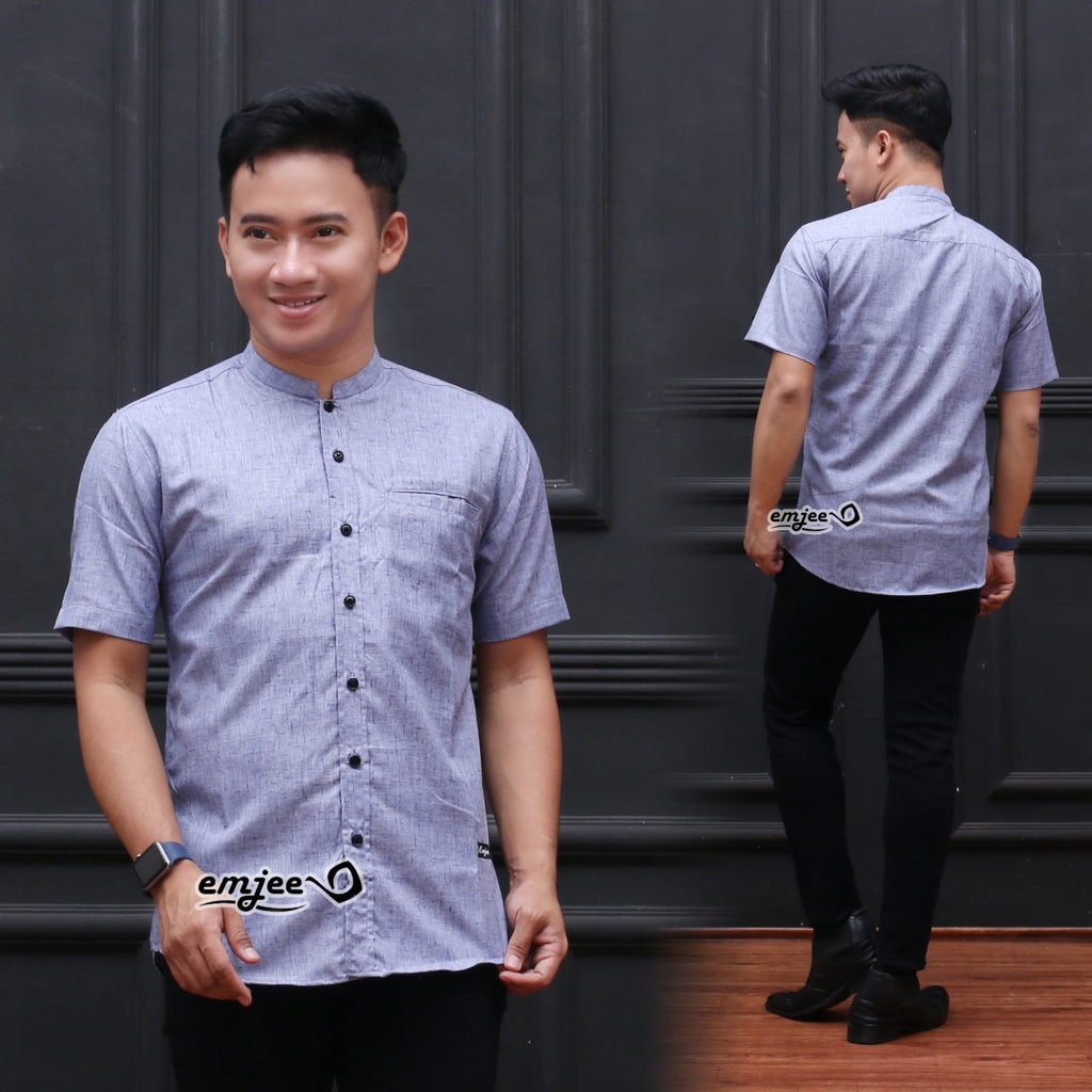 Baju Koko Habaib Putih Polos Lengan Pendek Koko Haibah Baju Koko Model Ammu