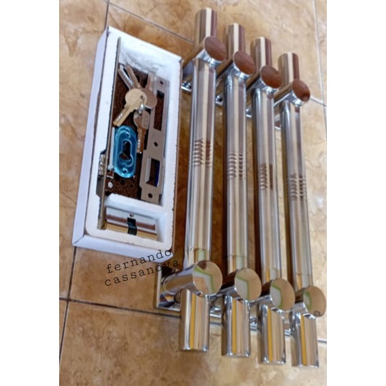 Handle pintu gagang pintu rumah minimalis 45cm 60cm 80cm +1 set kunci rumah