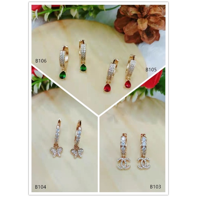 Anting Xuping Permata Lapis Emas Fashion Jewellery B103-113