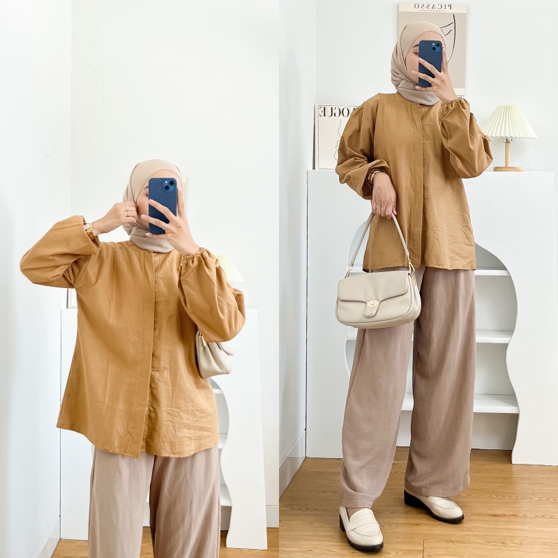 1KG MUAT 5PCS | KANAKA TOP LINEN RAMI ATASAN WANITA HITS OOTD SELEBGRAM FASHION GROSIR WANITA TERBEST SELLER