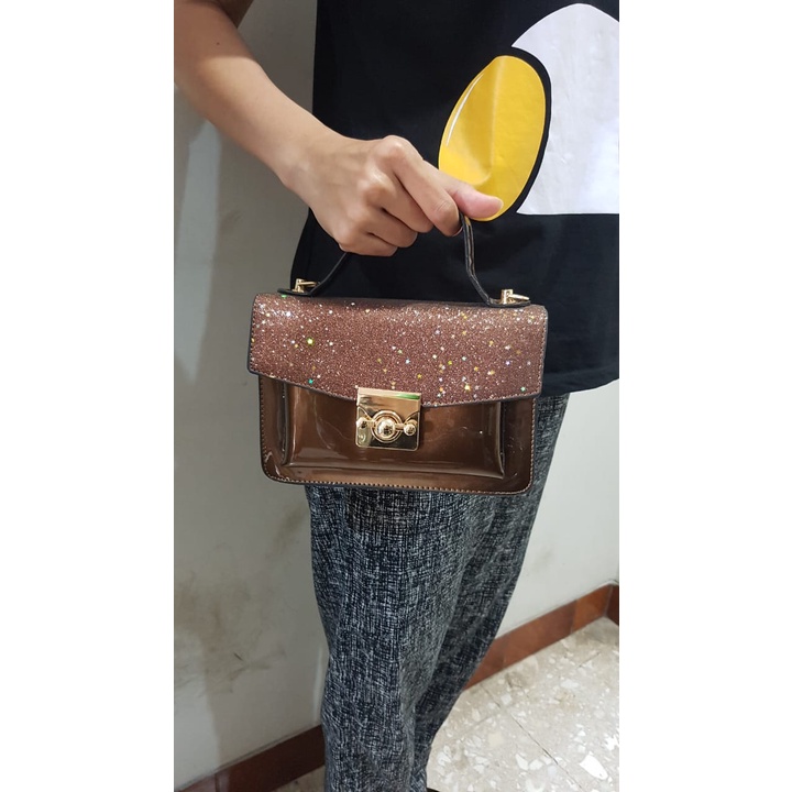 Tas Wanita Fashion Hand Bag Jinjing Selempang Clutch Handbag Pesta Slingbag Import 3332