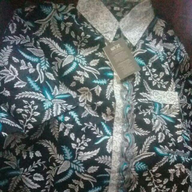 Kemeja Batik Pria Lengan Pendek M L Xl Xxl Kipas Mega Mendung Seno Cendrawasih Merak Kawung