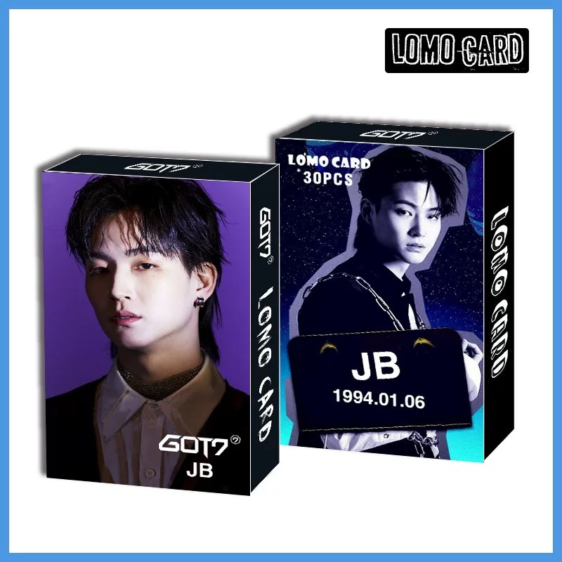 30pcs / Box Kartu Pos Lomo Foto Kpop GOT7 Jackson IVE Untuk Fans