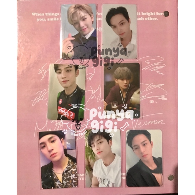 Photocard Benefit SEVENTEEN Mingyu Woozi Jun Attacca Your Choice Semicolon appmus pws yizhiyu apple 
