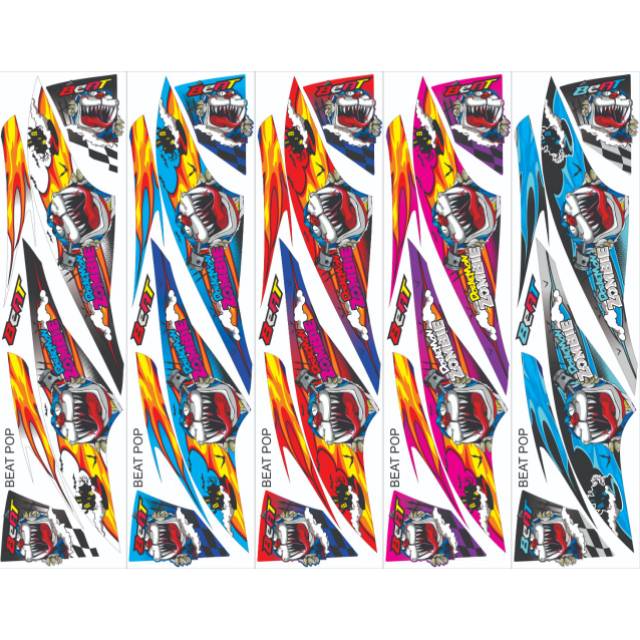 Striping Sticker Variasi Motor Honda Beat pop Variasi Motor_karakter
