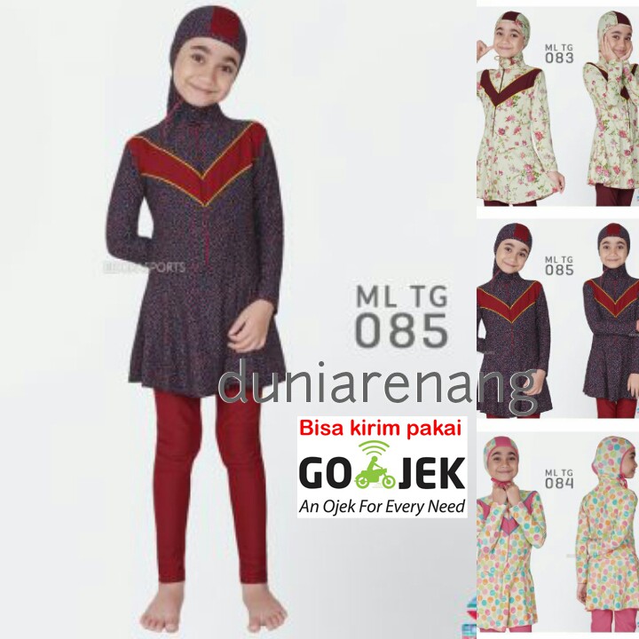  Baju Renang Anak Muslim SD Muslimah Umur 5 sd 10 Tahun 