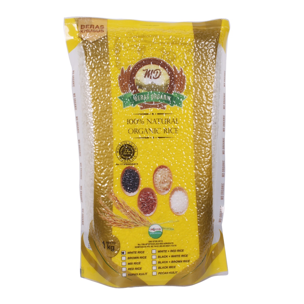

MD Beras Putih Pandan Wangi Organik / MD Organic White Rice (Pandan Wangi) 1Kg