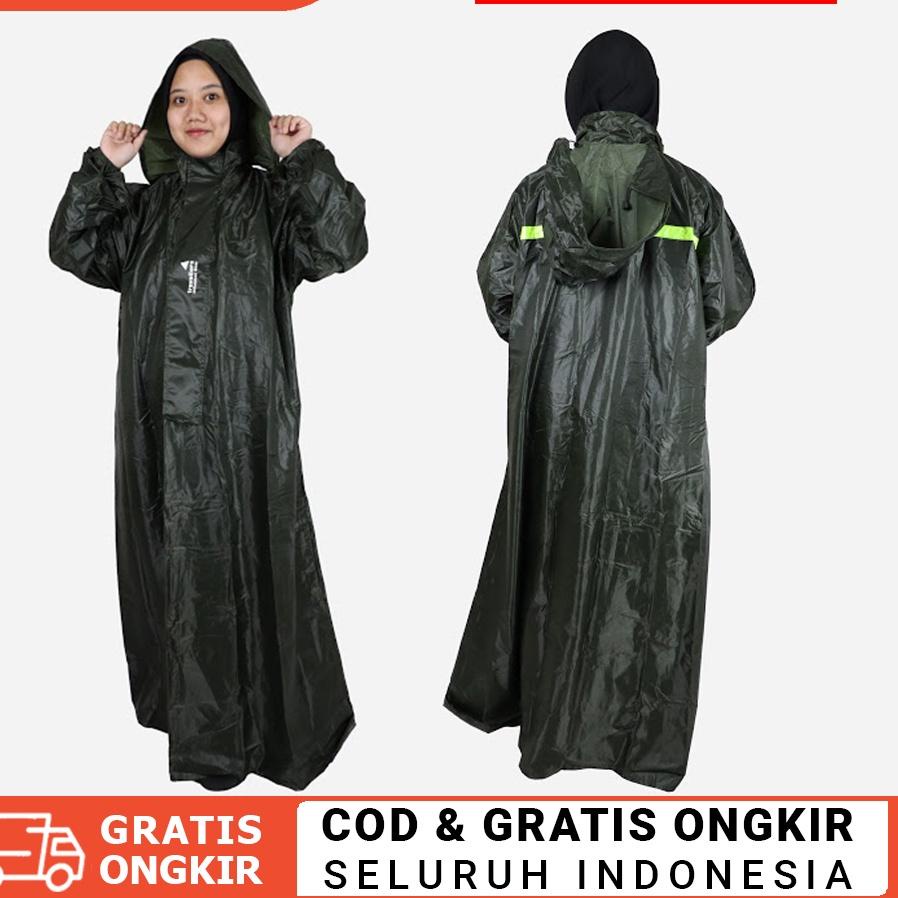 [PRODUK 00N97] Jas Hujan Wanita Gamis Jumbo, Raincoat Big Size Terusan Syari Syar'i Muslim Muslimah 