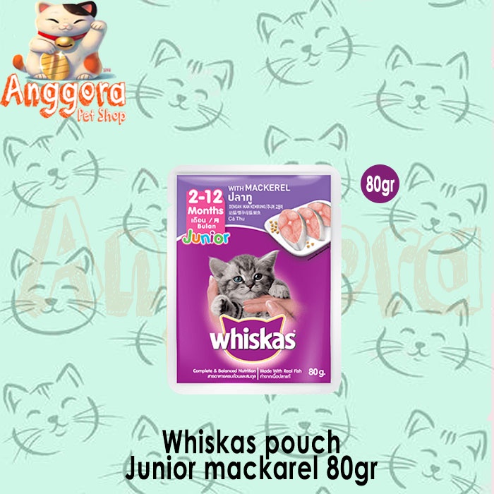 Makanan ringan murah untuk Kucing - WHISKAS Pouch 80gr All Varian