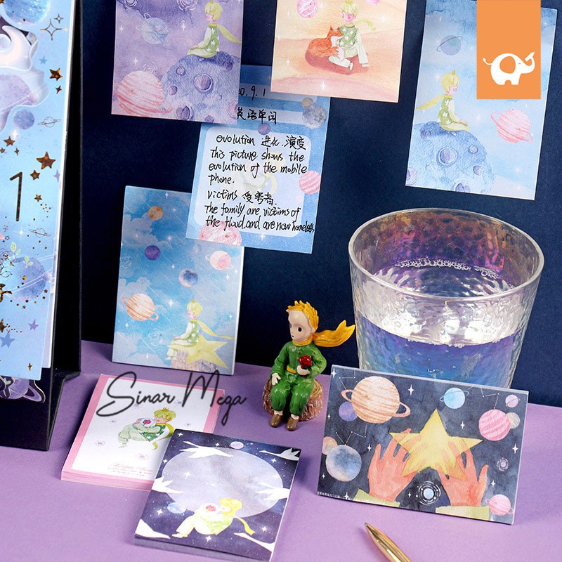 

Little Prince in the Sky Sticky Notes Set Memo Tempel Notes Catatan Kecil