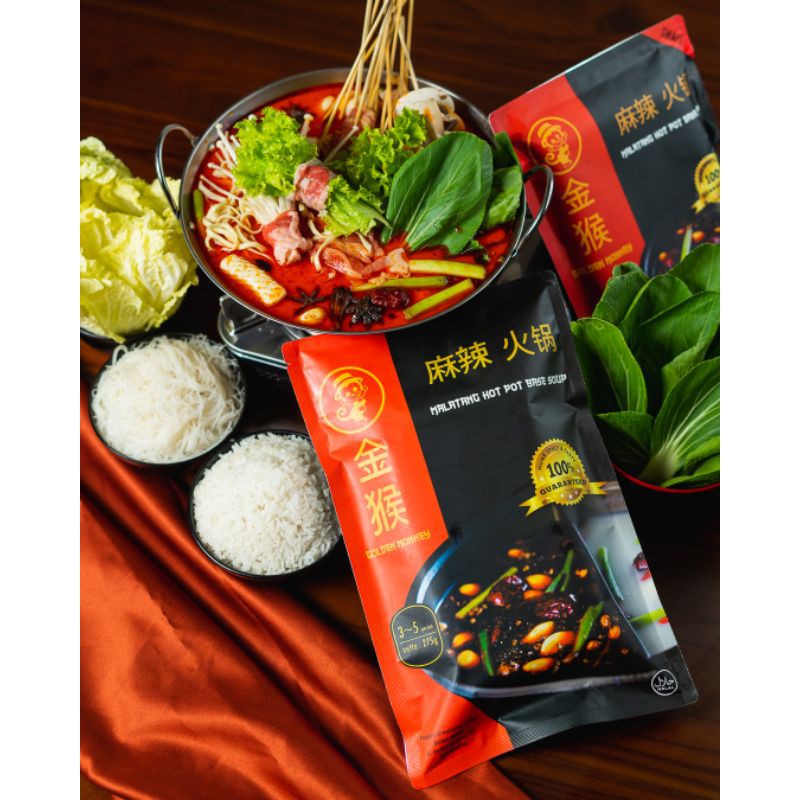 

Malatang Hotpot - Bumbu instan mala hotpot / Bumbu instan / Bumbu mala / Golden Monkey