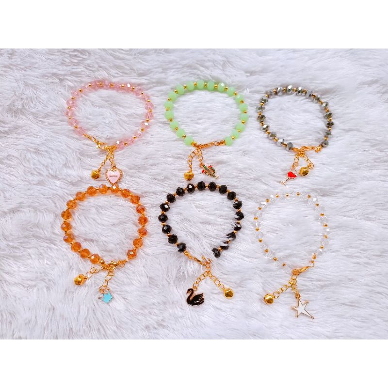 COD Gelang kristal mewah glamour import / gelang manik wanita unik ceko korean acc