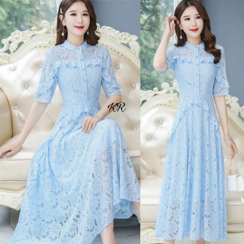 DRESS FASHION ASHLEY, BRUKAT PREMIUM FURING, MAXY DRESS