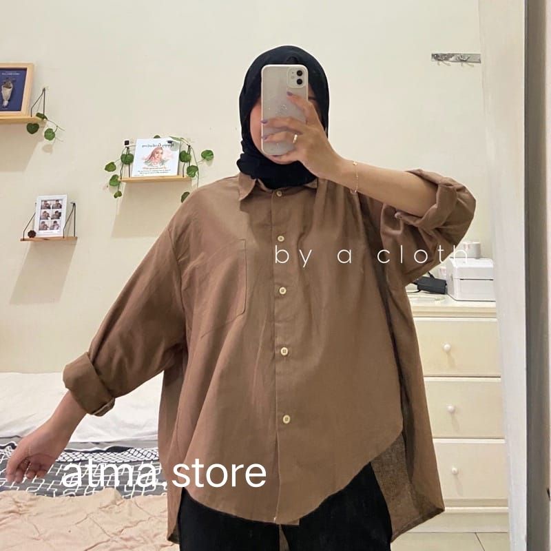 Kemeja Oversize/kemeja Croptop Oversize/Kemeja Wanita Oversize