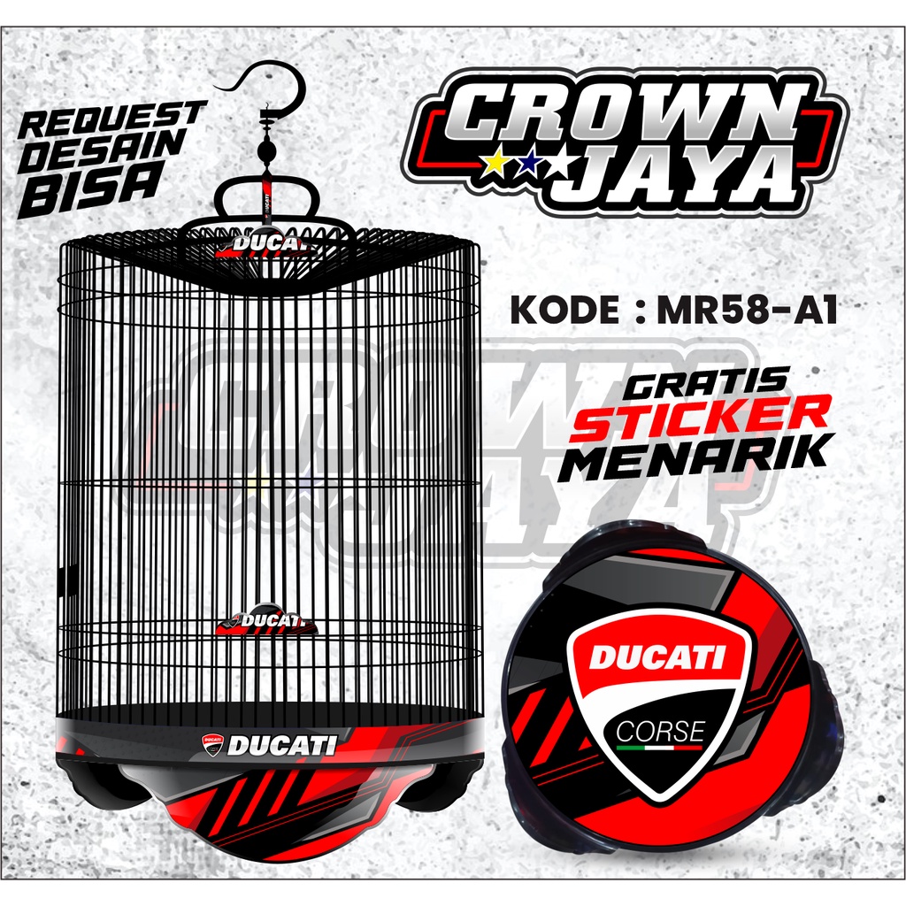 DECAL STIKER TEBOK MURAI EBOD JAYA - DECAL SANGKAR MURAI CUSTOM - STIKER KANDANG MURAI NO 1 2 3 KODE