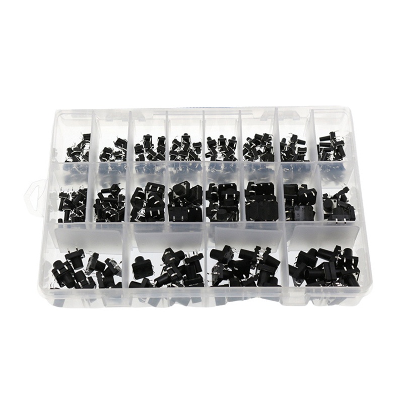 Btsg 250PCS 4pin Saklar Tombol Tekan Tactile Micro Momentary Tact Push Button Switch