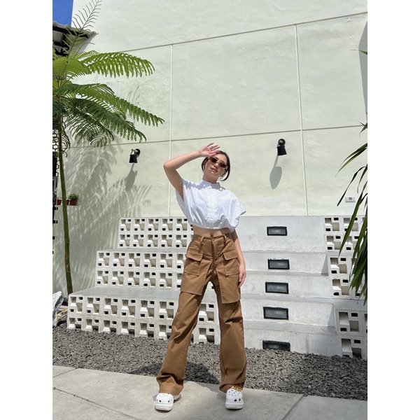 BEFAST - ZRX OOTD Wanita Celana Pocket HANSA / Bess Palazo Pocket Pants / Celana Panjang Fancy Fashion Korea / Celana Kulot Kekinian Remaja Trendy / Celana Unik / Kulot Panjang Casual / Outfit Remaja Hangout / Terbaru 2022 / Celana Panjang Kulot Kantong